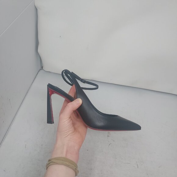 Christian Louboutin Black Strappy Condora Leather Pump - Picture 3 of 12